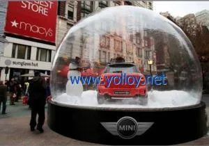 Pabell Theganau Glôb Eira Nadolig Clir